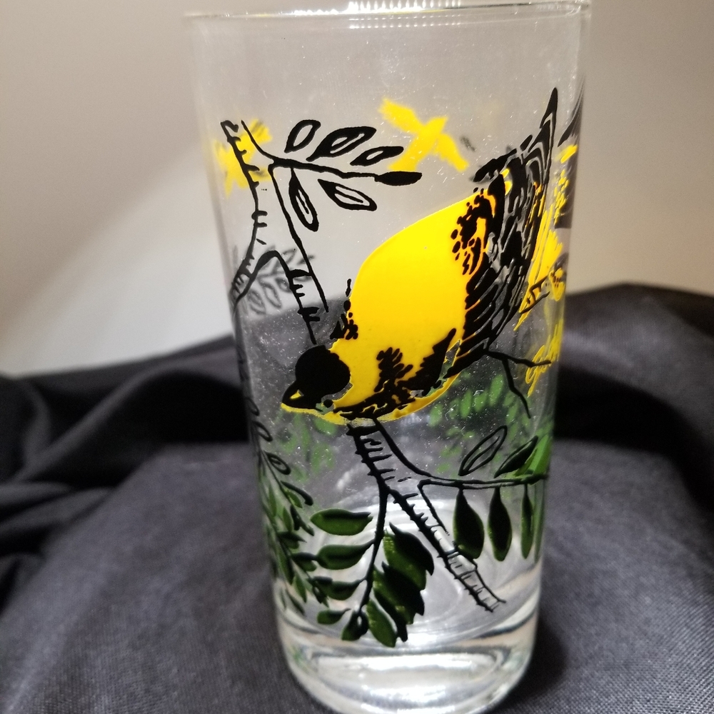 Goldfinch Federal Glass Tumbler